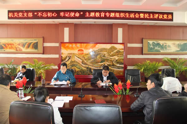 隴運(yùn)集團(tuán)公司機(jī)關(guān)黨支部召開“不忘初心、牢記使命”主題教育專題組織生活會和民主評議黨員會